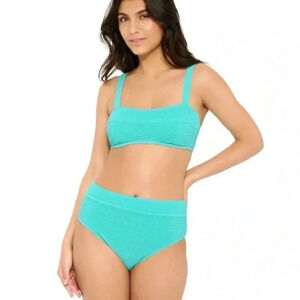 Women’s Wide Strap Bandeau Top High Waisted Bottoms Two PC Swimsuit - XXL